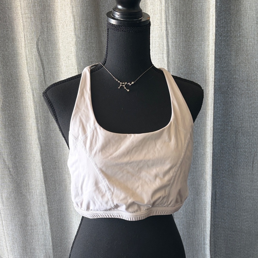 Light Pink Sports Bra with Logo